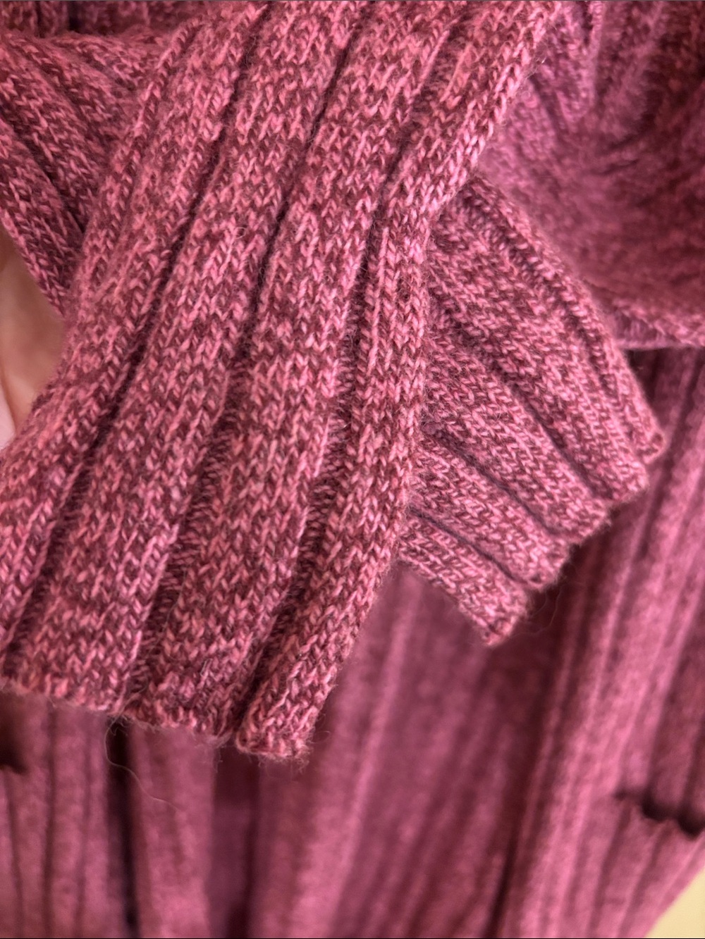 Pinko Long Open-Front Ribbed Cardigan - Raspberry Pink - Picture 4 of 6